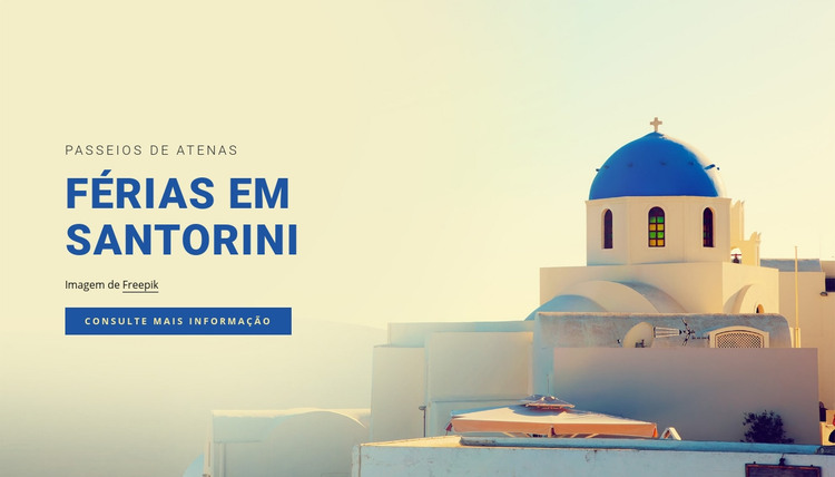 Férias santorini Modelo HTML