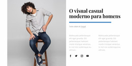 Modelo Joomla Exclusivo Para Look Casual Para Homem