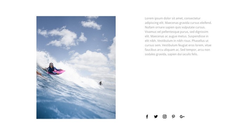 Conquer the waves Squarespace Template Alternative