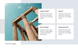 Yunan Sanat Kursu Tablo CSS Şablonu