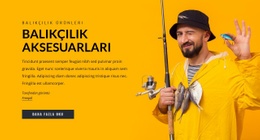 Balıkçılık Aksesuarları - Web Sitesi Maket Şablonu