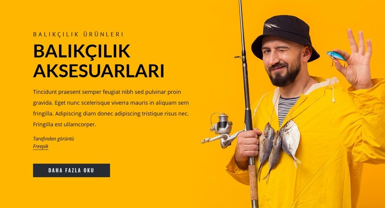 Balıkçılık aksesuarları Web sitesi tasarımı