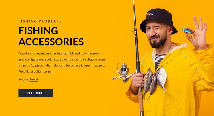 Fishing accesories Web Page Design