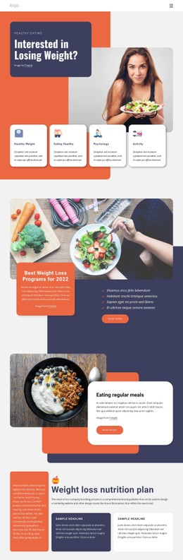 Losing Weight CSS Website Template