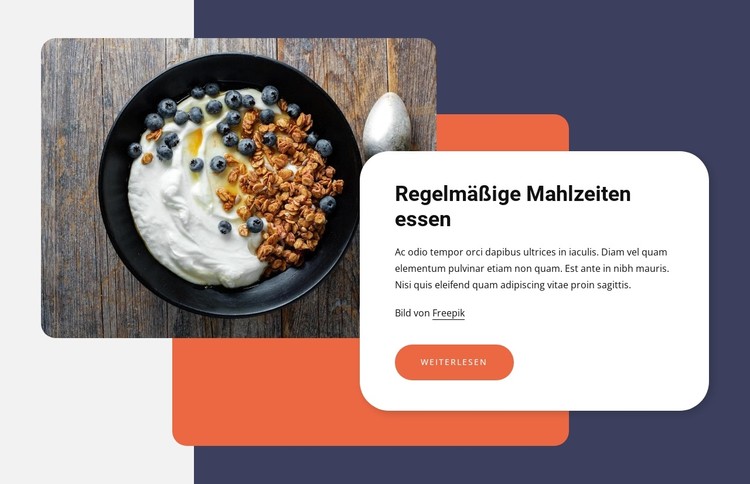 Regelmäßige Mahlzeiten essen CSS-Vorlage