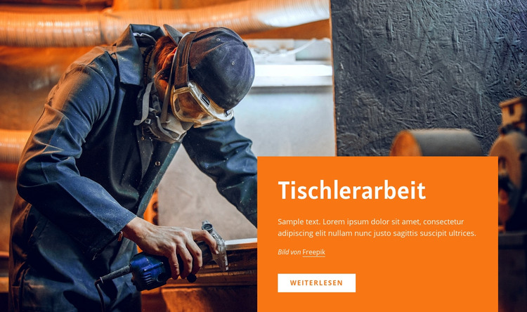 Tischlerarbeit HTML-Vorlage