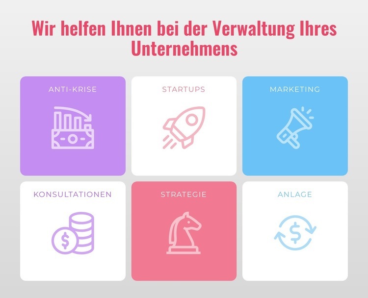 Führung eines Unternehmens HTML Website Builder