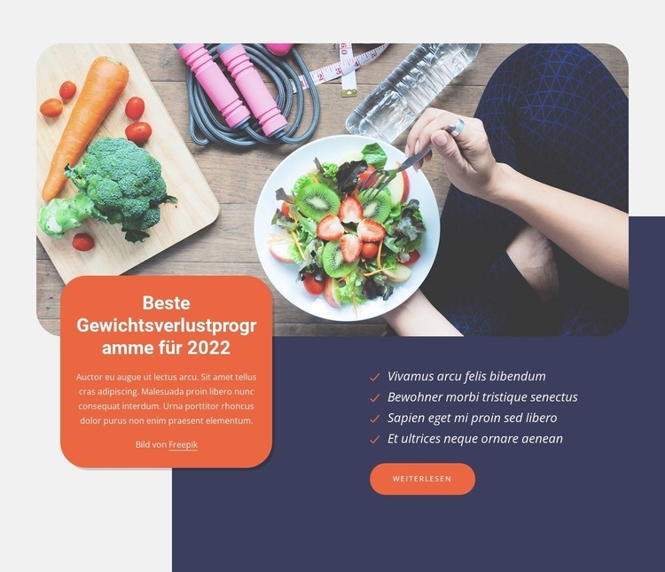 Die besten Programme zum Abnehmen HTML5-Vorlage