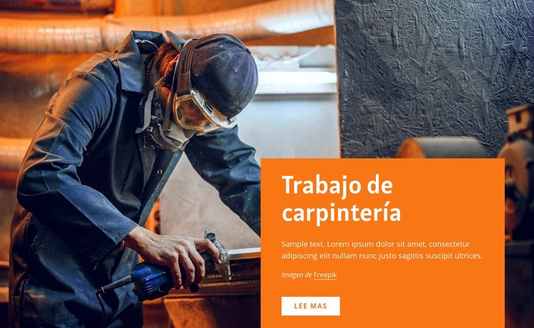 Trabajo de carpintería Creador de sitios web HTML