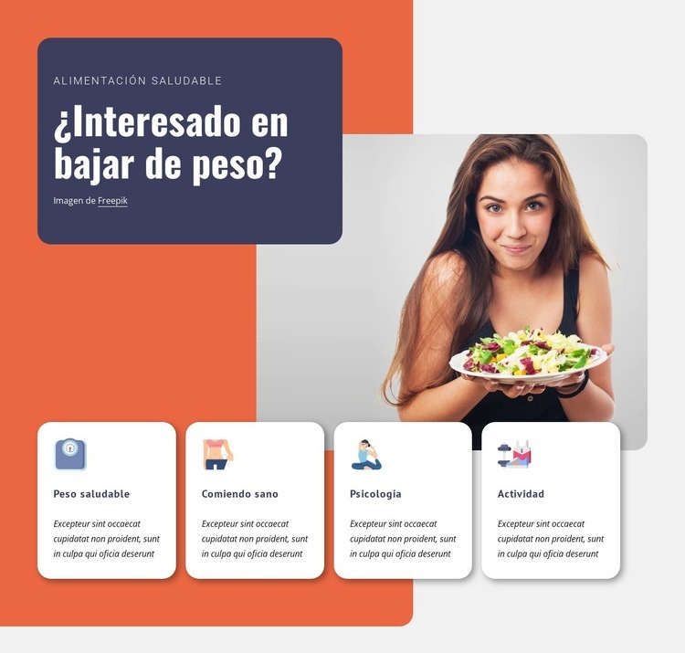 Como perder peso Diseño de páginas web