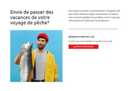 Lac De Pêche - Modèle De Page HTML