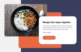 Manger Des Repas Réguliers - Modèle HTML5 Réactif