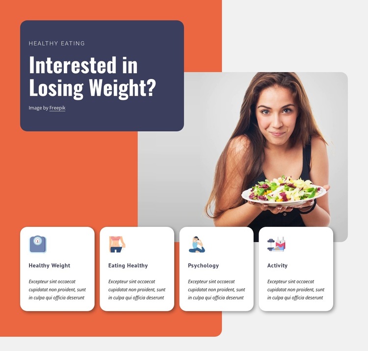 How to lose weight HTML5 Template