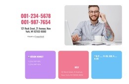 Vegye Fel Velünk A Kapcsolatot Blokk Rácsátjátszóval – Személyes Sablon