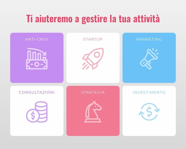 Gestire un'azienda Mockup del sito web