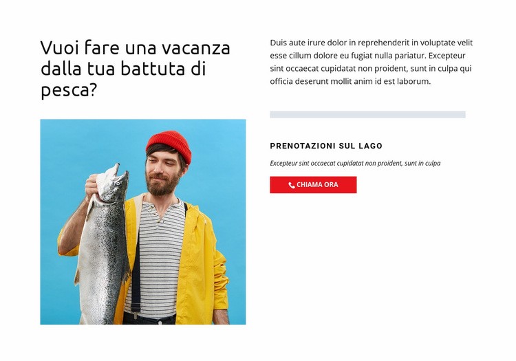 Lago di pesca Pagina di destinazione