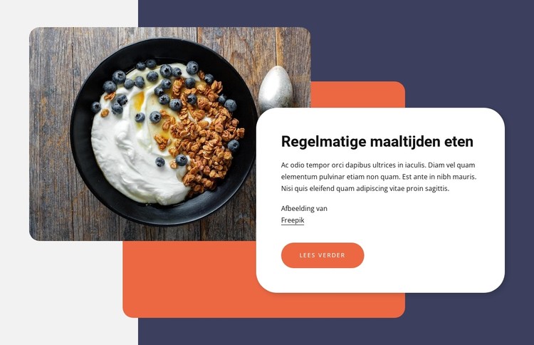 Regelmatige maaltijden eten CSS-sjabloon