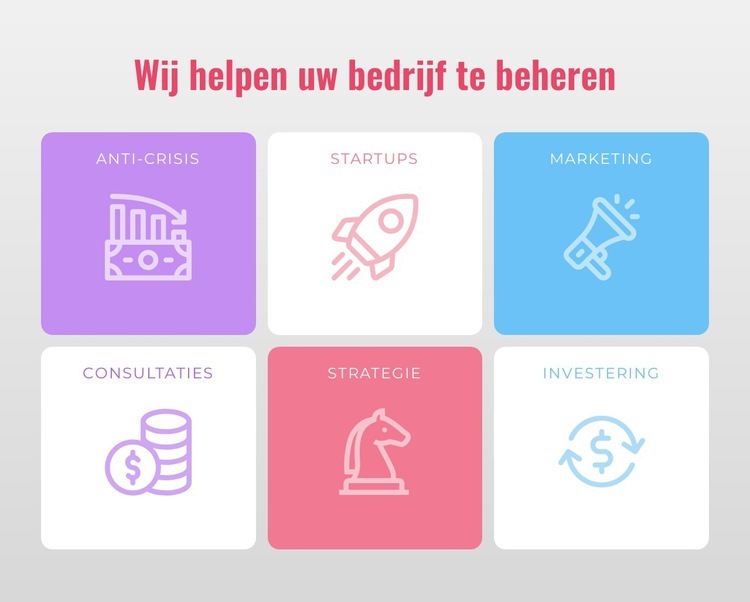 Een bedrijf beheren Html Website Builder