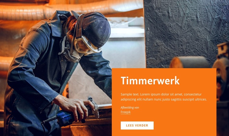 Timmerwerk Website ontwerp