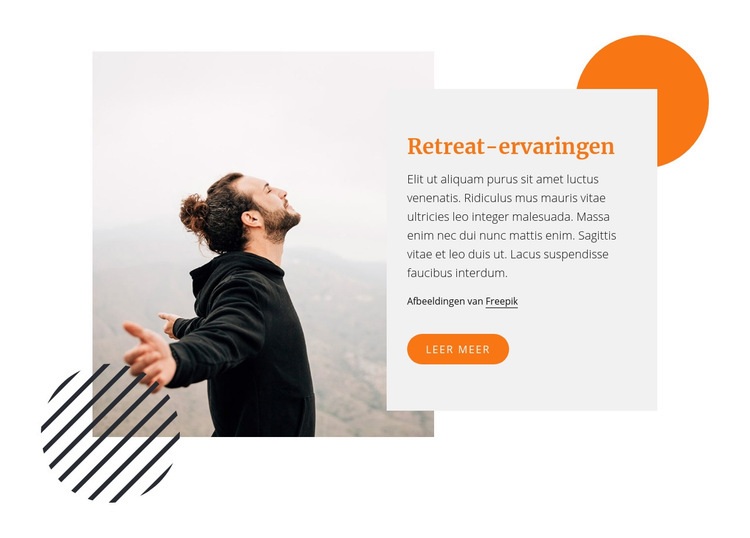 Retraite ervaring Website ontwerp