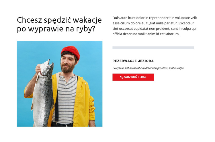 Jezioro rybackie Motyw WordPress