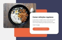 Design De Site Para Comer Refeições Regulares