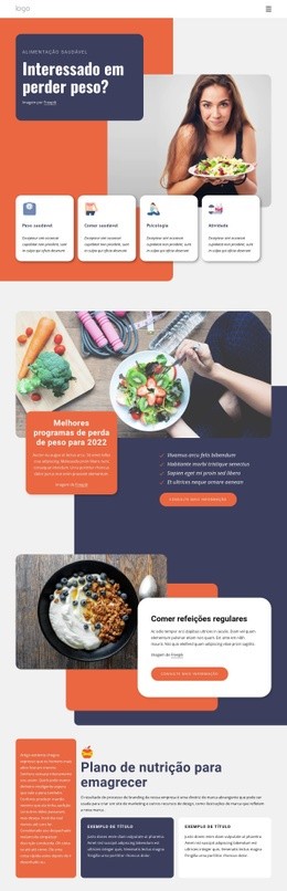 Perdendo Peso - Modelo HTML5 Responsivo