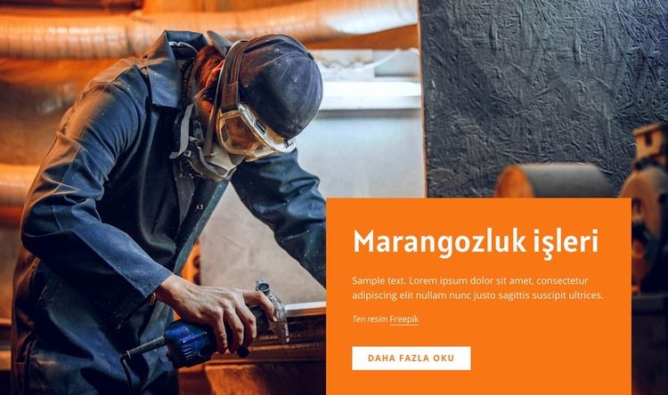 Marangozluk işleri Web Sitesi Mockup'ı