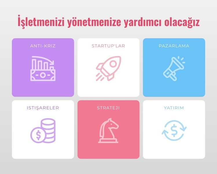 Bir şirketi yönetmek Web Sitesi Mockup'ı