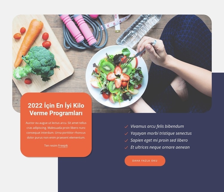 En iyi kilo verme programları Web Sitesi Mockup'ı