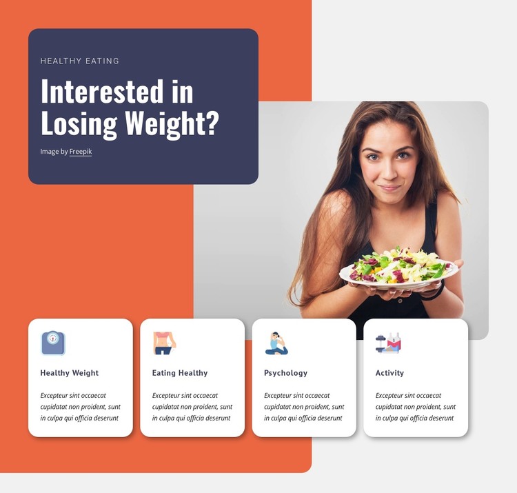 How to lose weight Web Design