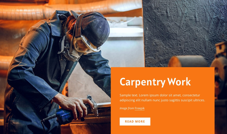Carpentry work Website Mockup