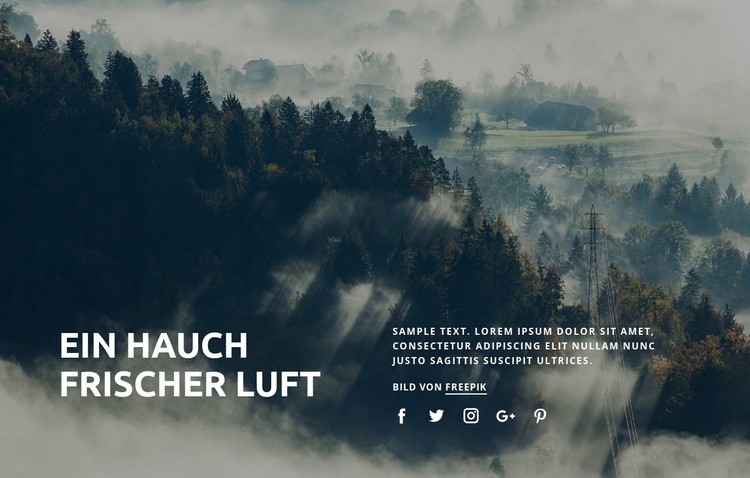 Hauch frischer Luft CSS-Vorlage