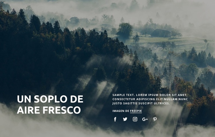 Un respiro de aire fresco Plantilla Joomla