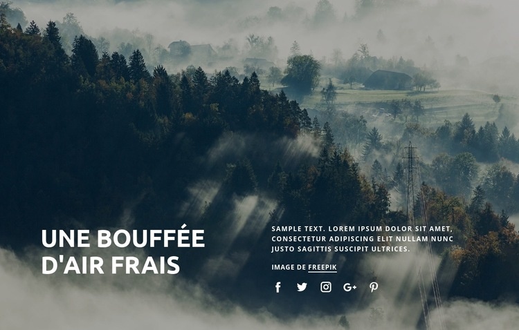 Bouffée d'air frais Modèles de constructeur de sites Web