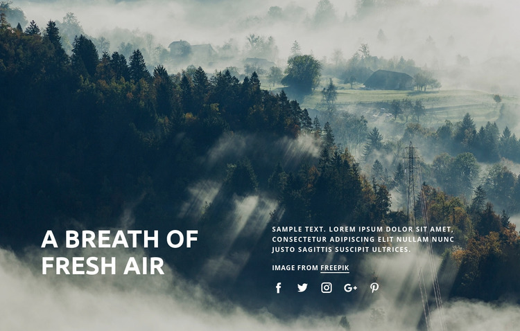 Breath of fresh air Html Website Builder