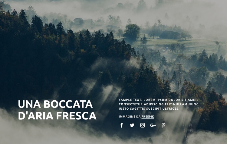 Respiro d'aria fresca Tema WordPress