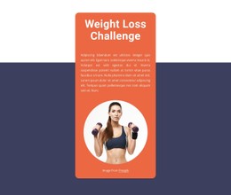 Weight Loss Challenge Simple HTML CSS Template