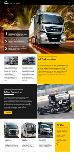 Mann Lastwagen Für Den Transport - Responsive HTML5-Vorlage