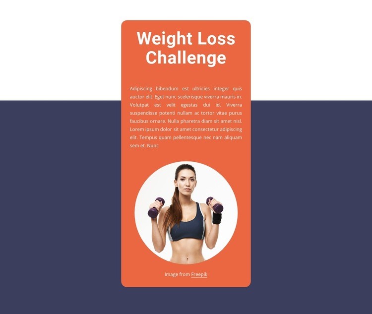 Weight loss challenge Elementor Template Alternative