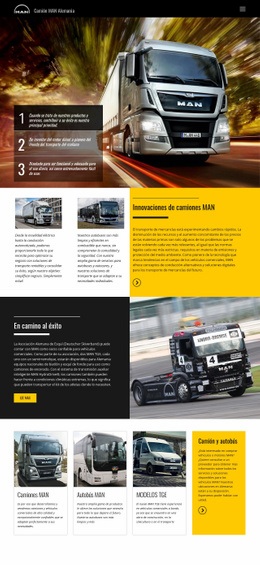 Camiones Man Para Transporte: Plantilla HTML5 Adaptable