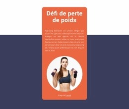 Défi De Perte De Poids : Modèle Moderne D'Une Page