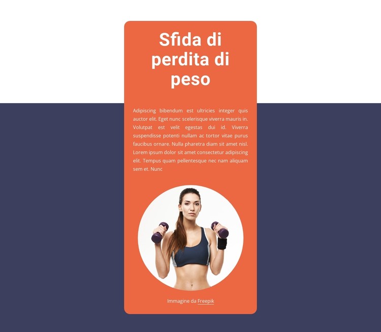 Sfida dimagrante Modello CSS