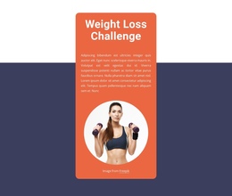 Weight Loss Challenge - Modern One Page Template