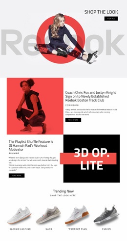 Reebok - Modern Html Code