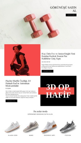 Reebok - Profesyonel Web Sitesi Tasarımı