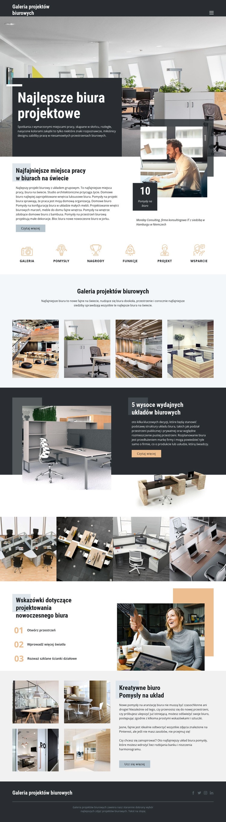 Najlepsze biura projektowe Szablon HTML