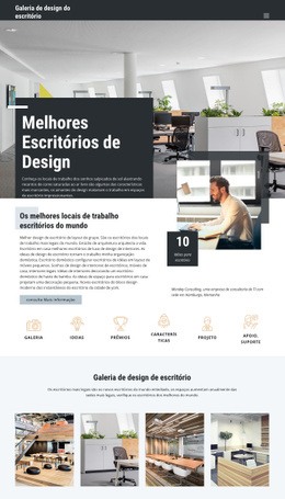 Melhores Escritórios De Design - Online HTML Page Builder