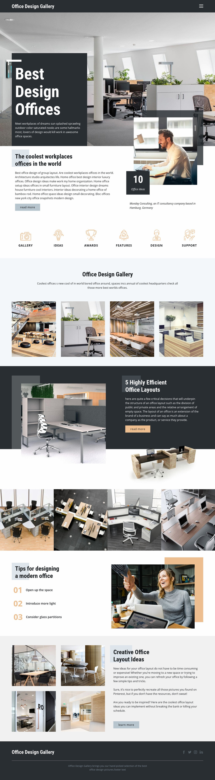 Best Design Offices Web Page