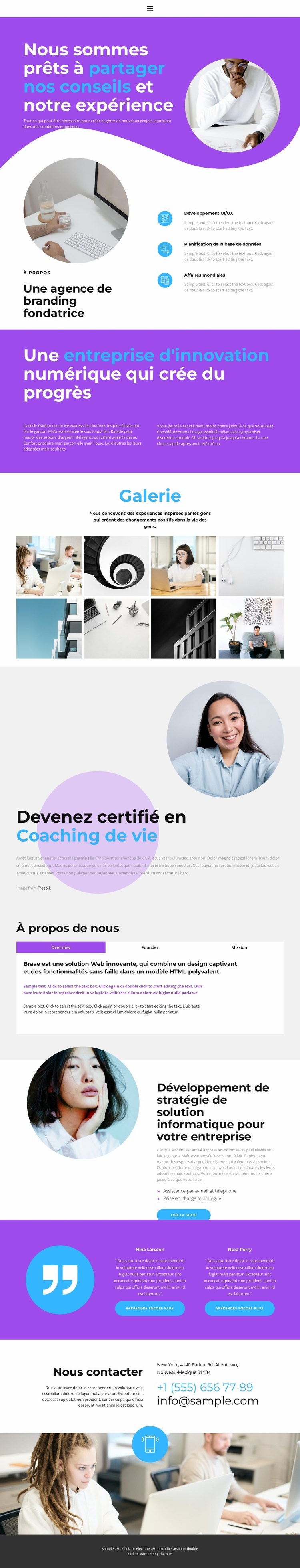 Service de qualité Conception de site Web